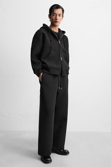 SWEAT À CAPUCHE TECHNIQUE AVEC ZIP - Noir de Zara - Image 4