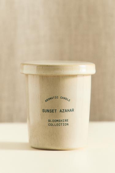 (170 G) SUNSET ORANGE BLOSSOM SCENTED CANDLE - Orange by Zara - Image 4