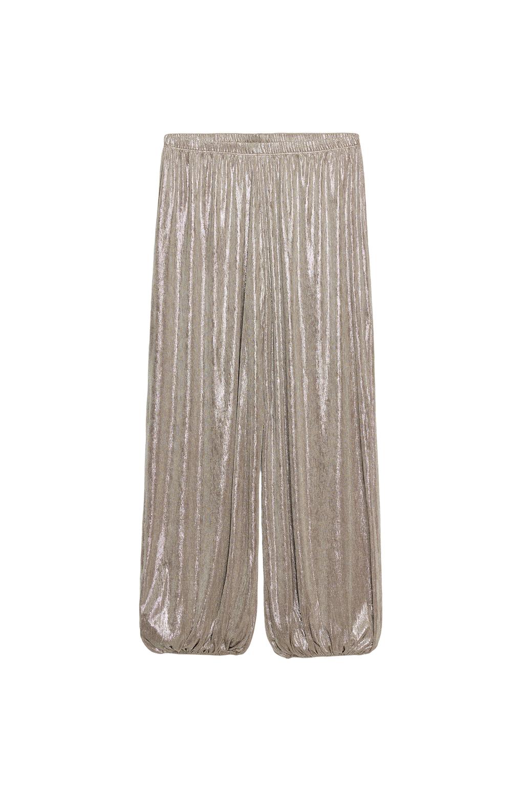 METALLIC EFFECT SAROUEL TROUSERS