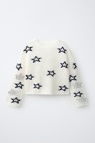 JERSEY RED ESTAMPADO ESTRELLAS - Crudo de Zara