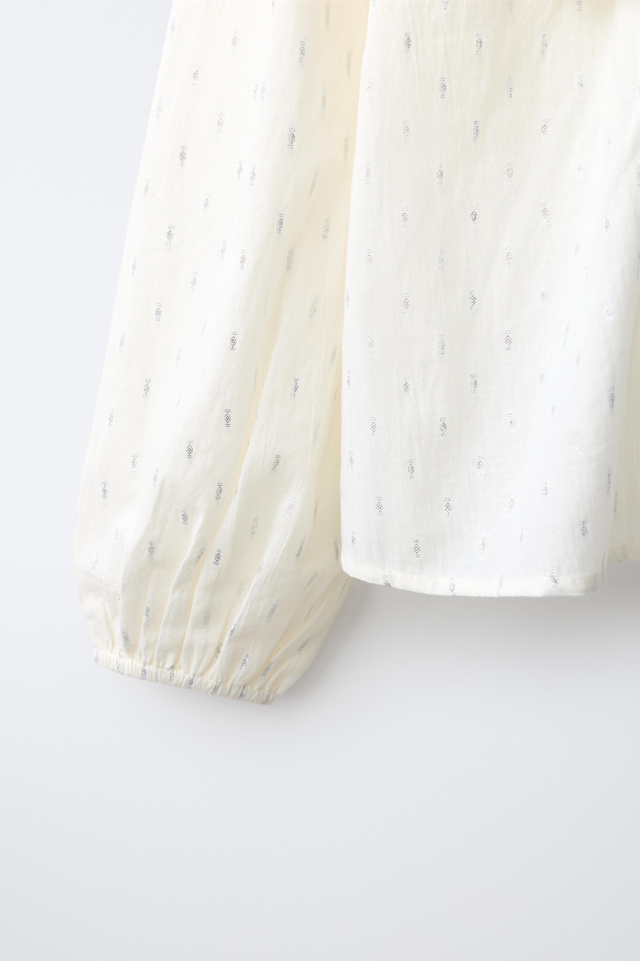 Детские рубашки Zara SHIMMER ROMANTIC SHIRT — фото 6