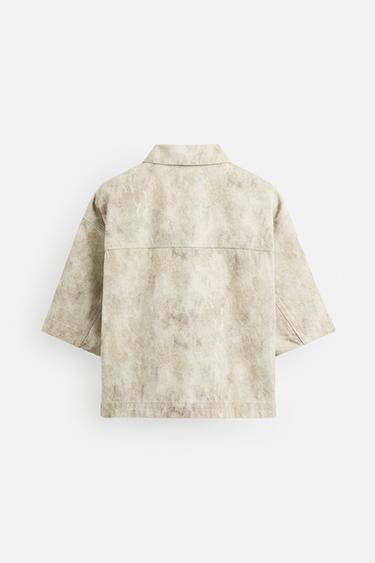SURCHEMISE IMPRIMÉ ABSTRAIT - Beige de Zara - Image 7
