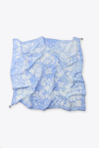 PAÑUELO MODAL PIEZAS CERÁMICA - Azul de Zara