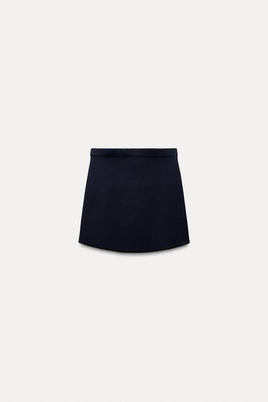 FALDA RECTA PUNTO LISO - Marino de Zara