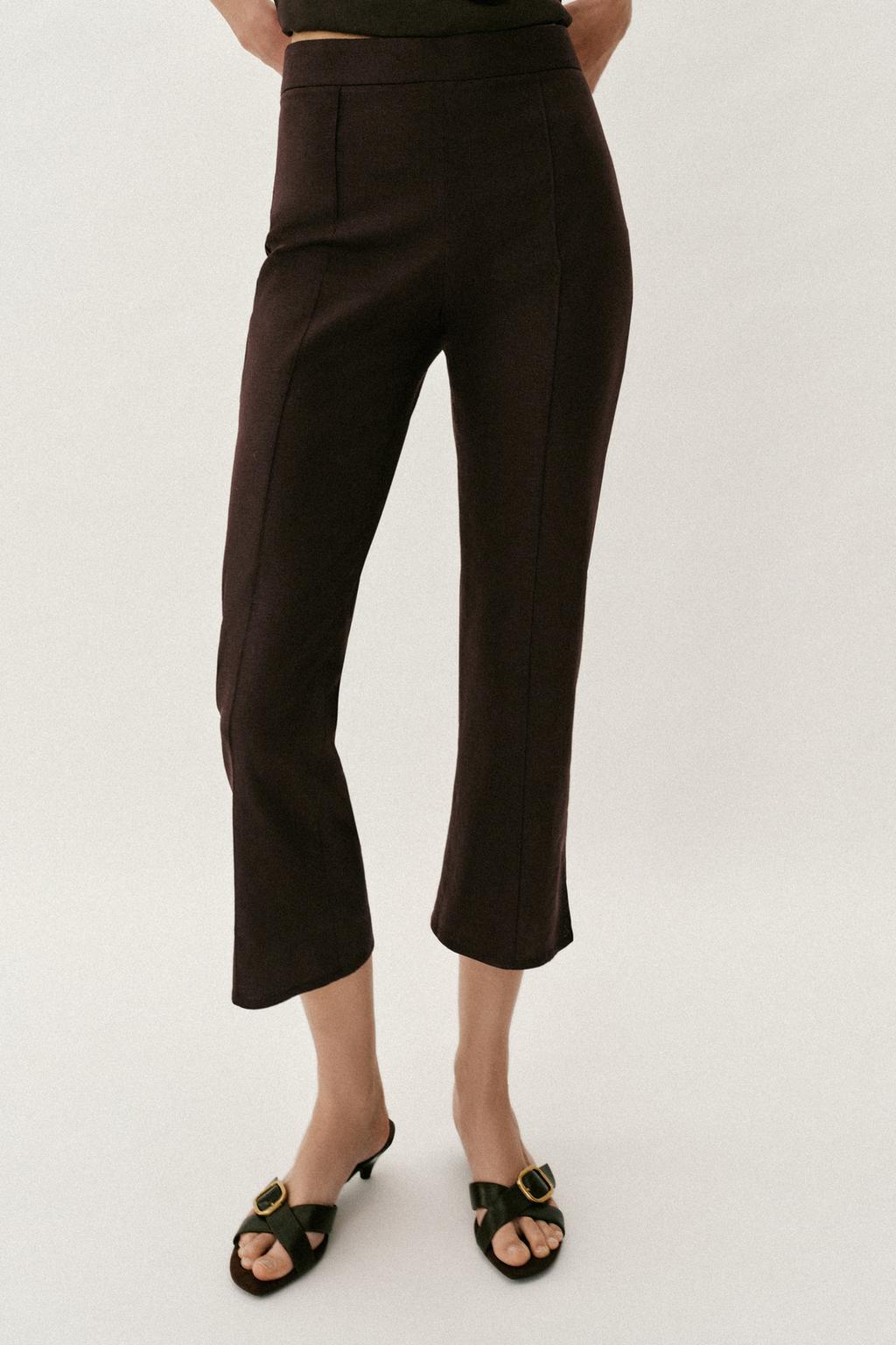 MINI FLARE LINEN PANTS - image 2