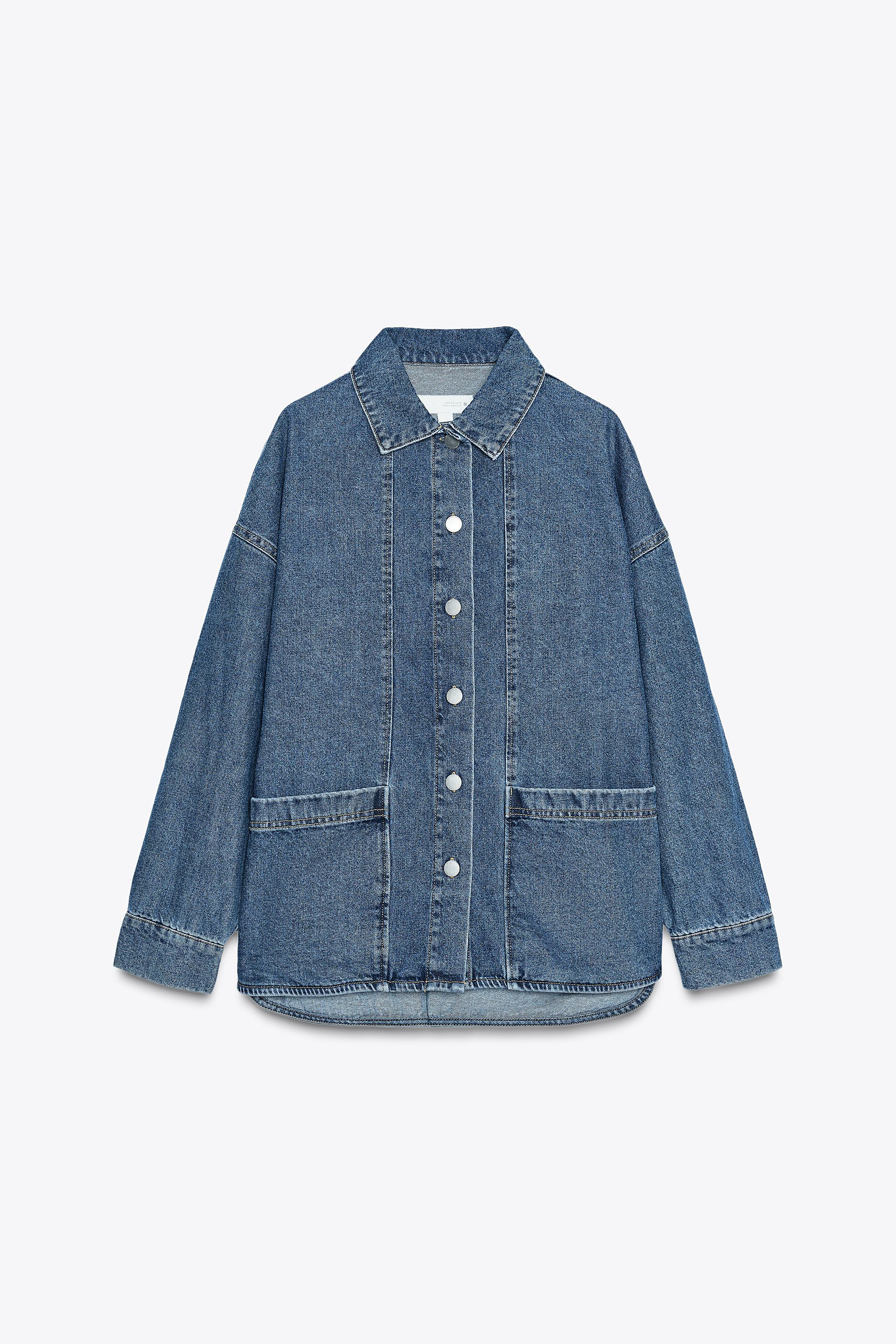 安心★関税込み★ZARA★WASHED DENIM OVERSHIRT VINTAGE WASHED DENIM OVERSHIRT - Light blue | ZARA United States