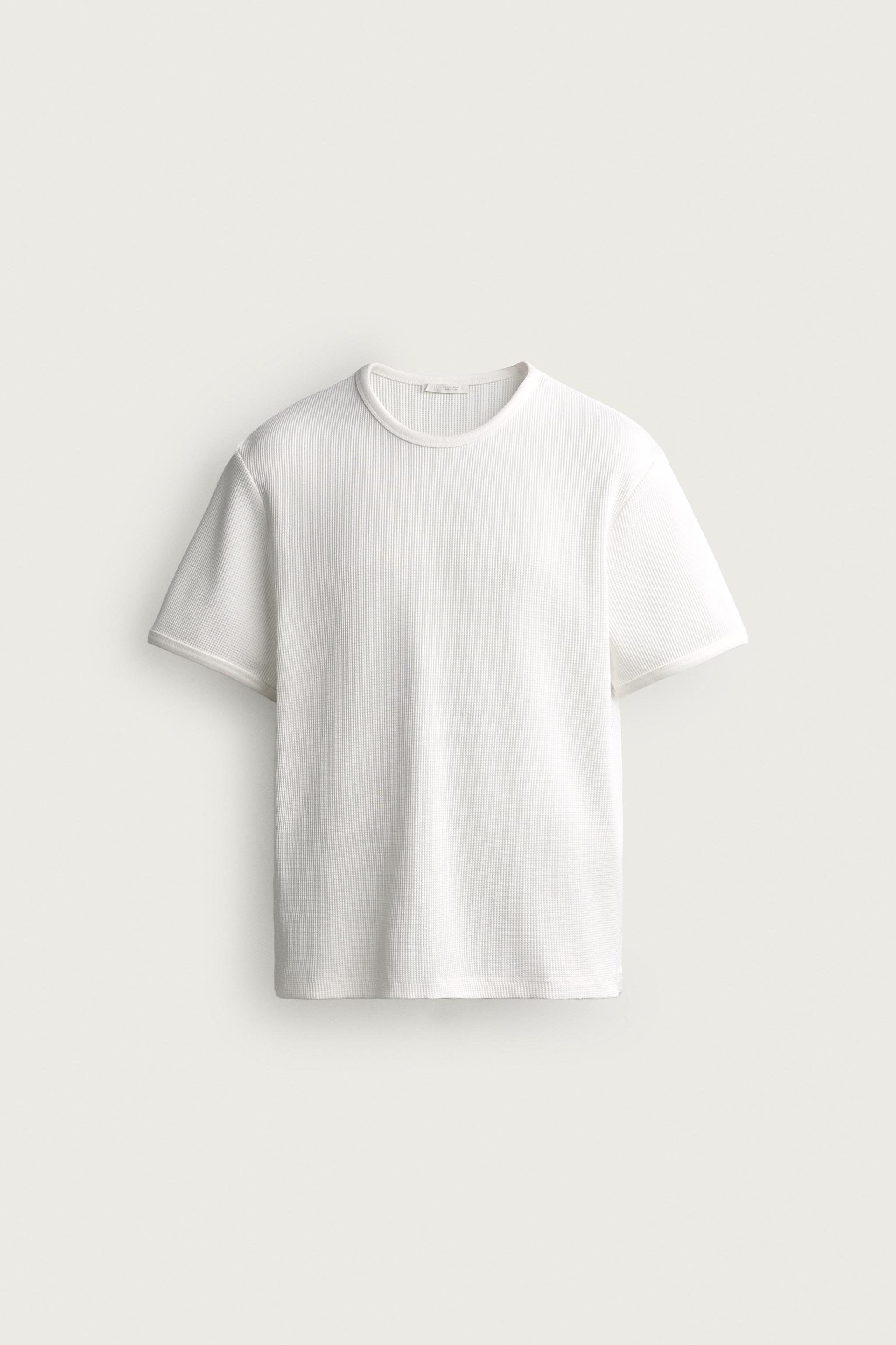 T-SHIRT À STRUCTURE WAFFLE