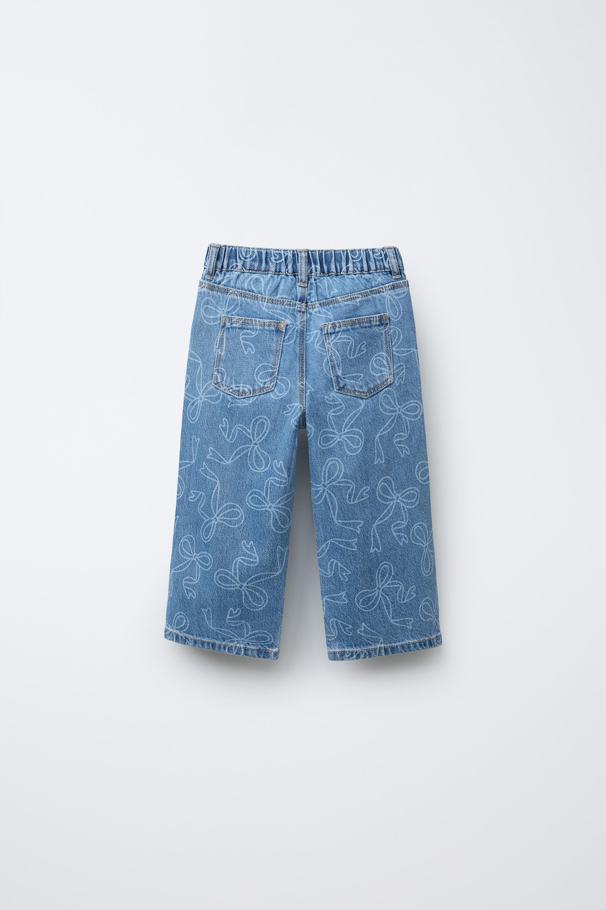 STRAIGHT BOW JEANS - Blue | ZARA Canada
