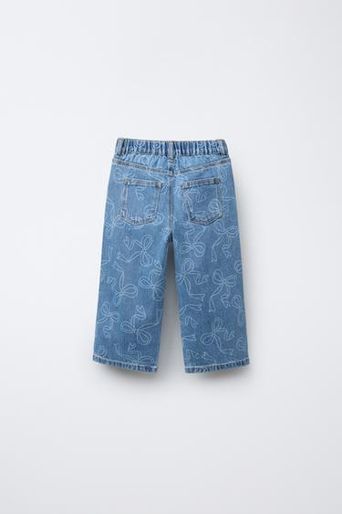 RIBBON STRAIGHT-LEG JEANS - Blue by Zara - Image 1