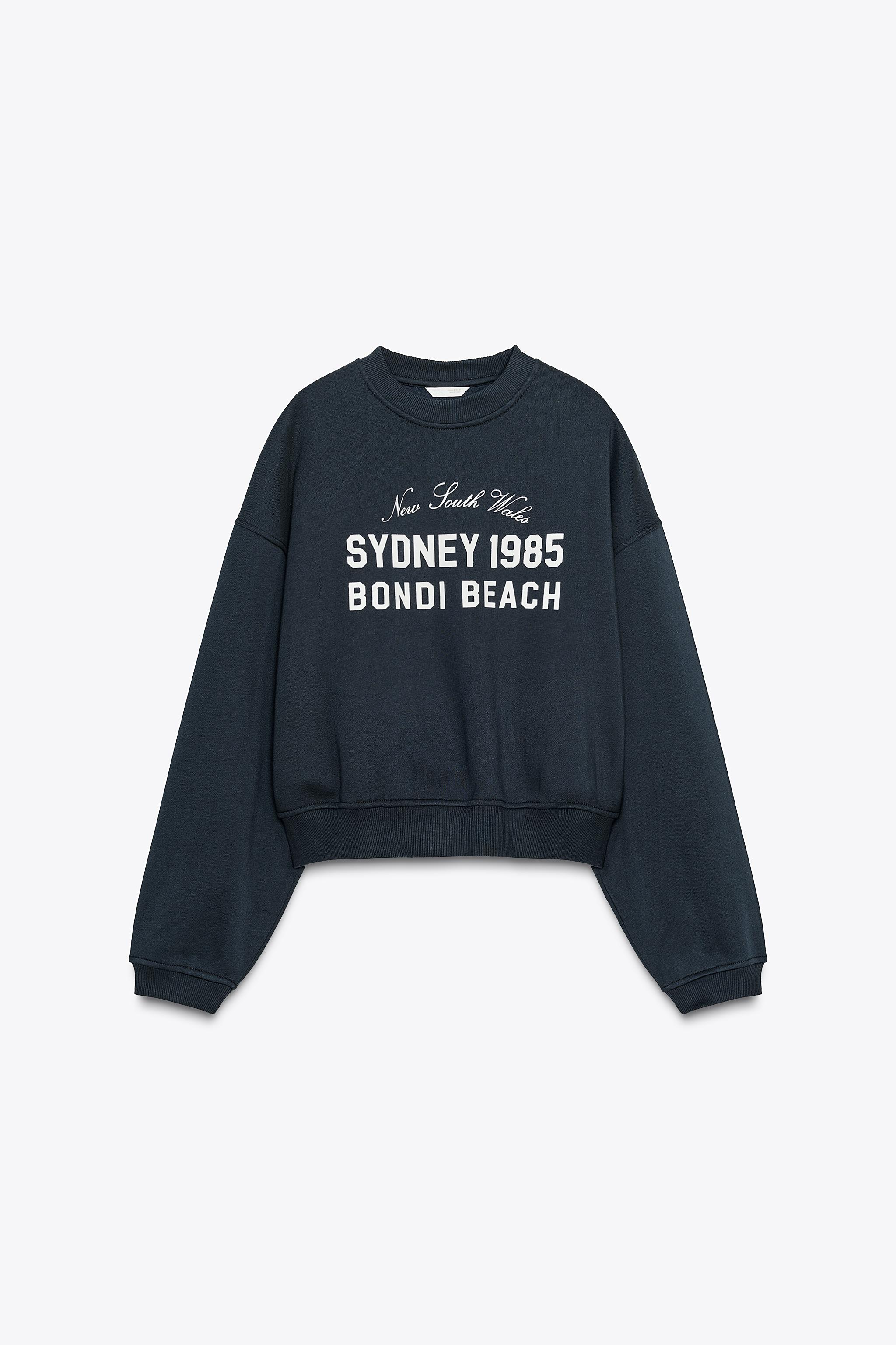 SLOGAN SWEATSHIRT - Ecru | ZARA Australia