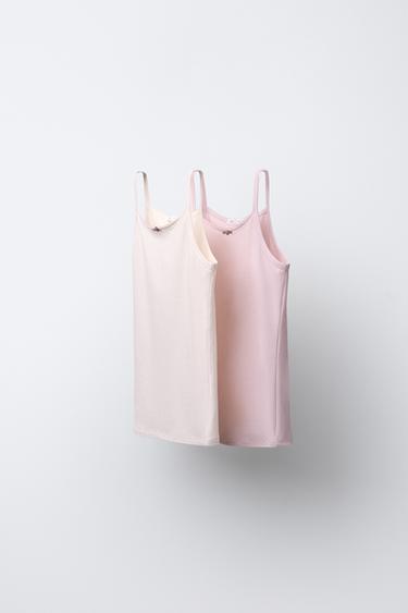 AGES 6-14/ 2-PACK OF VEST TOPS - FOSSIL by Zara - Image 0