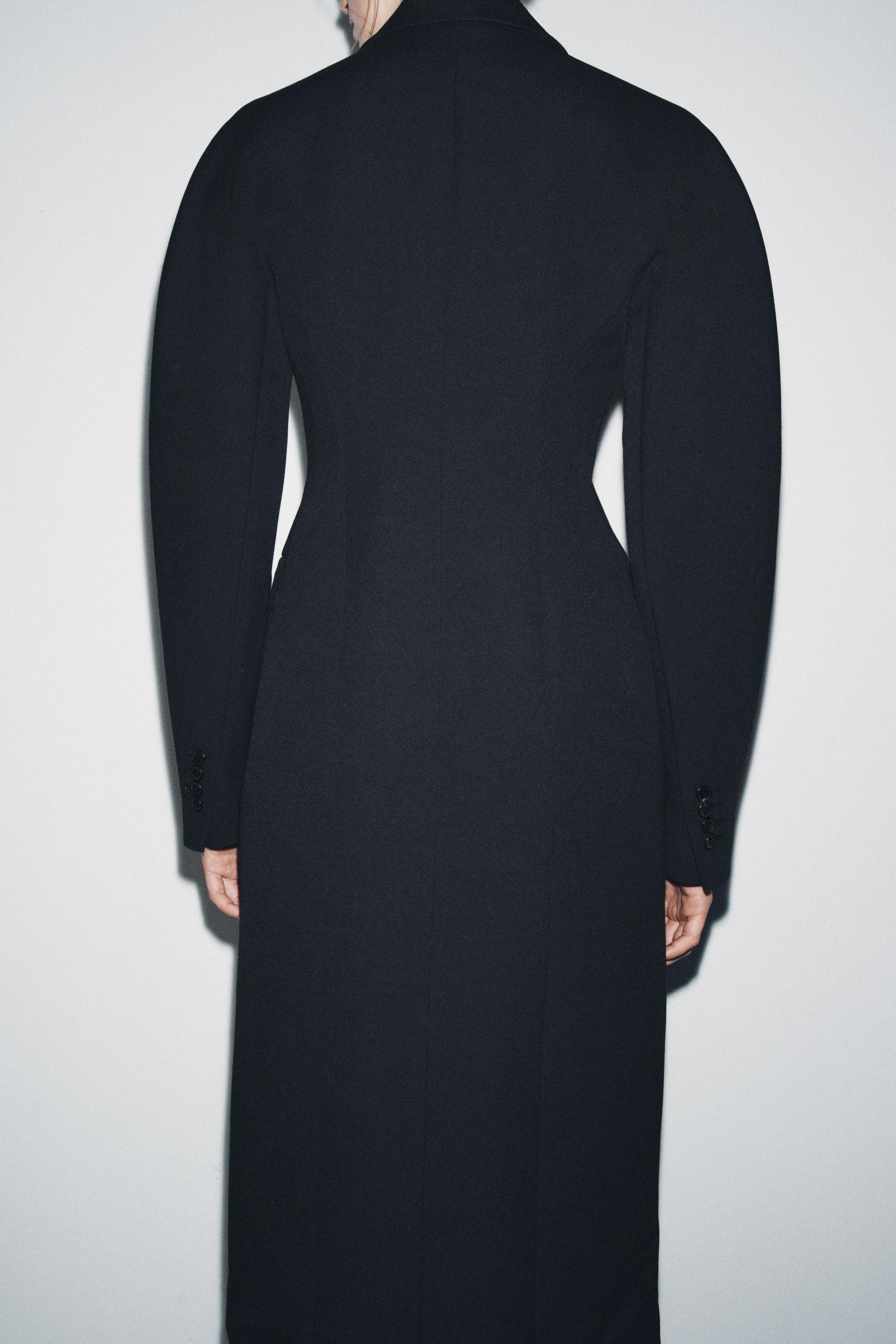 ZW COLLECTION FITTED COAT - Black | ZARA United States