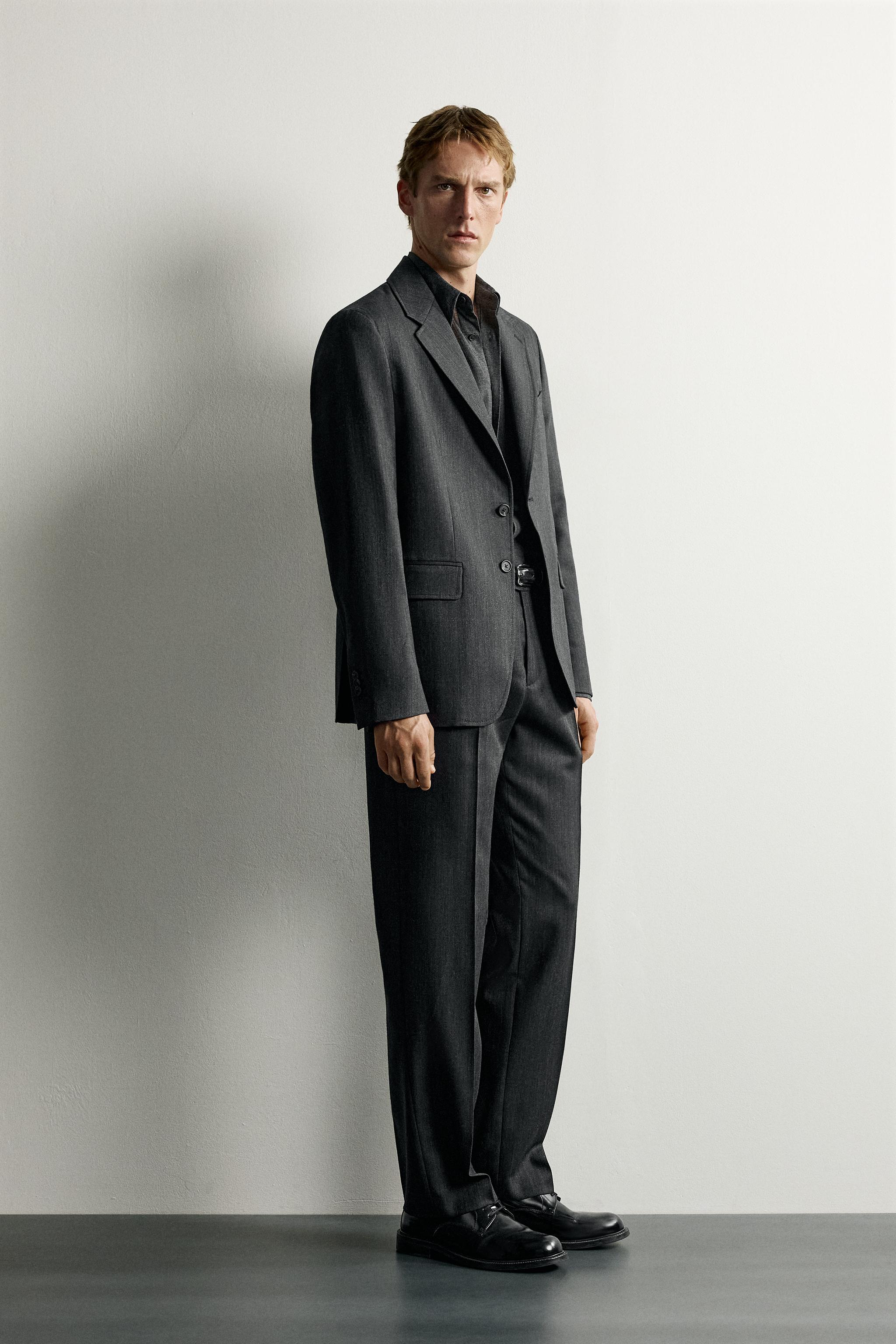 100% WOOL REGULAR-FIT SUIT BLAZER