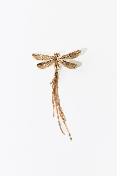 PENDIENTES MAXI LIBÉLULA - Dorado de Zara