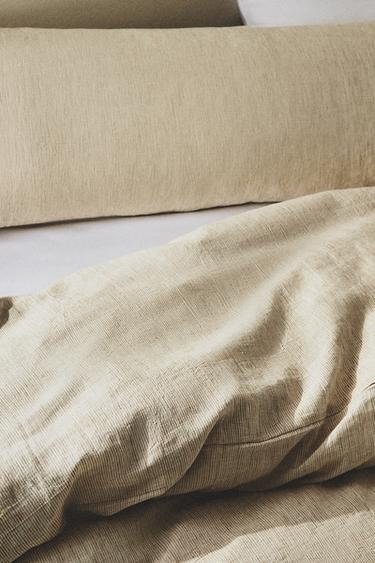 TEXTURED STRIPED DUVET COVER - Oyster-white by Zara - Image 5
