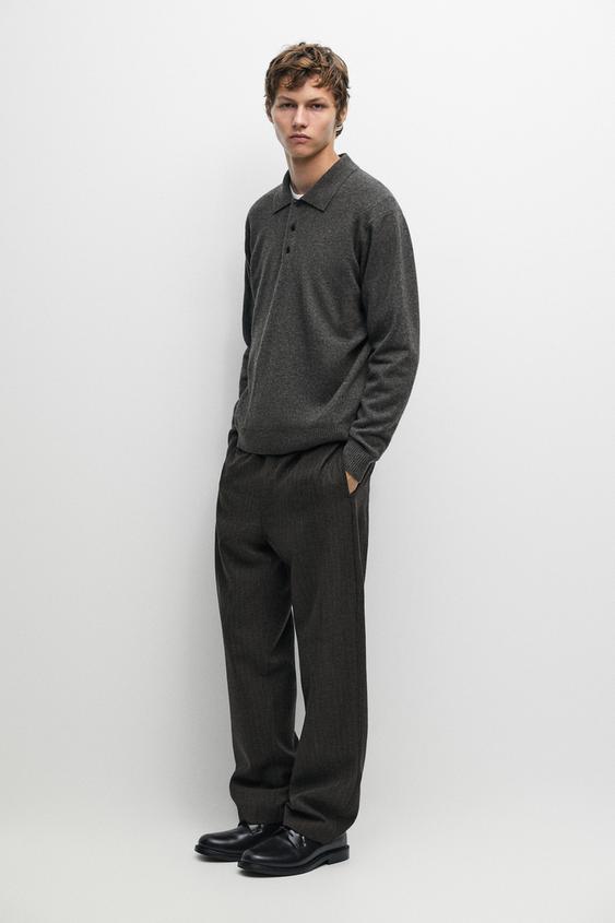 Zara Wool blend polo sweater - Cobalt - Image 0