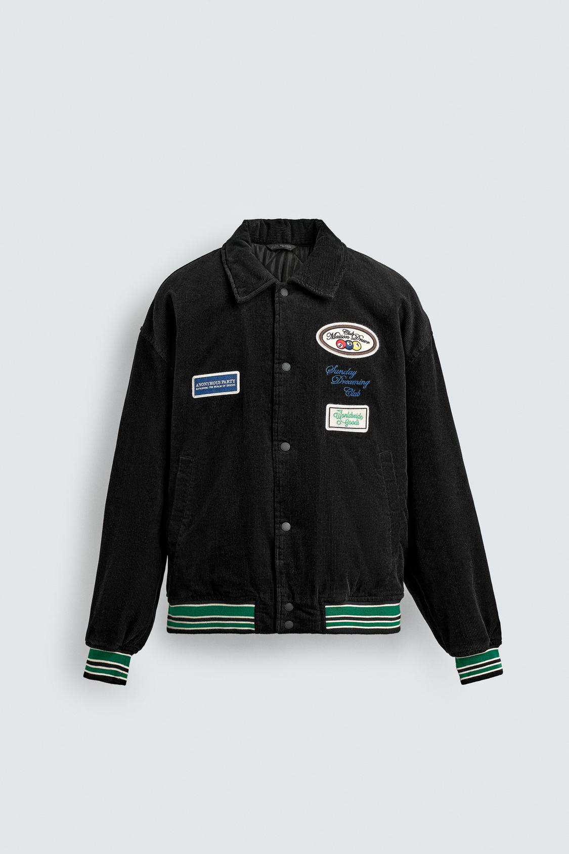 CORDUROY EMBROIDERED PATCH JACKET