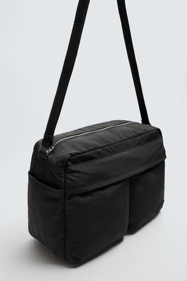 MULTI-POCKET NYLON CROSSBODY BAG - Black by Zara - Image 2