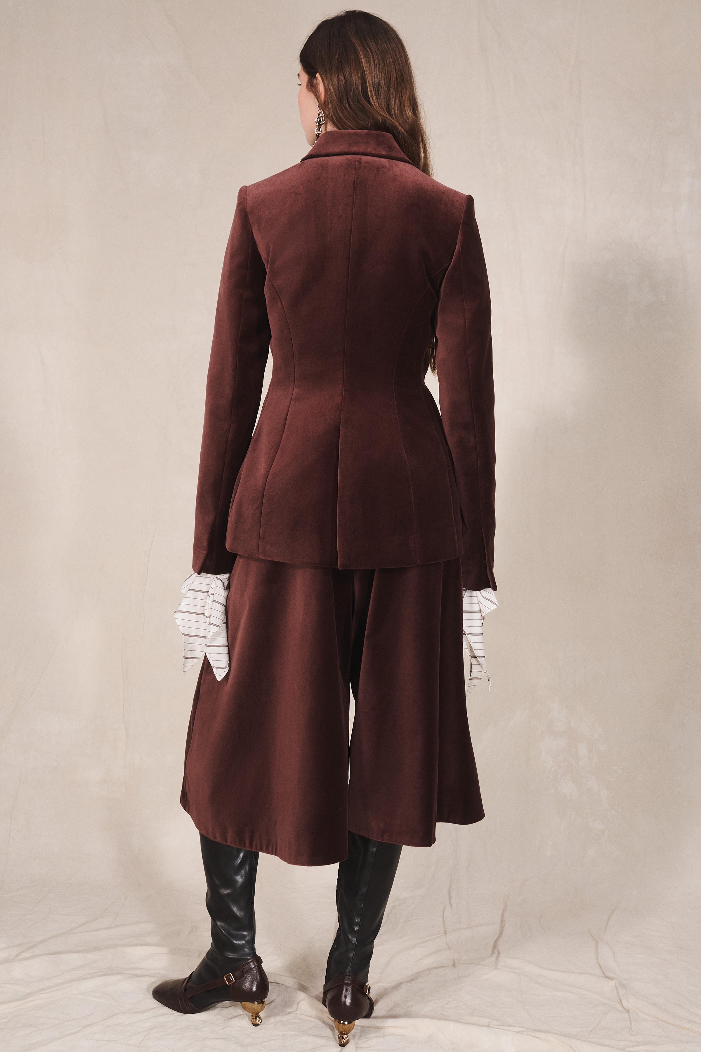 LIMITED EDITION VELVET BLAZER WITH JEWEL BUTTON