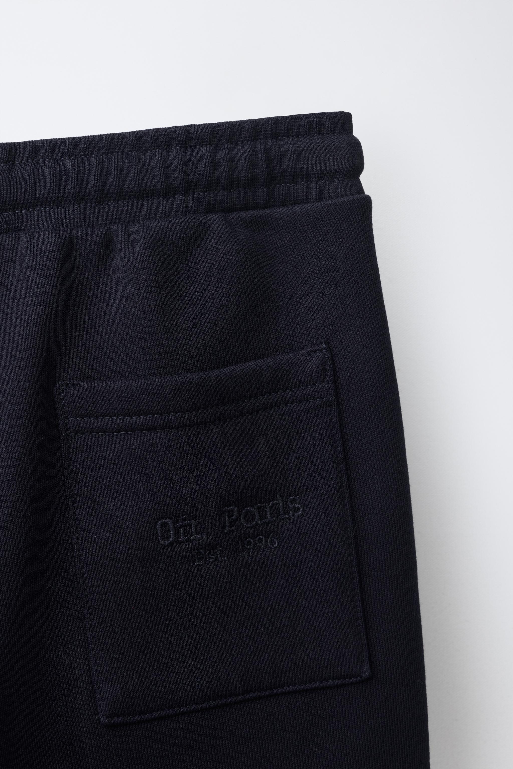 0FR. PARIS X ZARA EMBROIDERED TEXT JOGGER PANTS