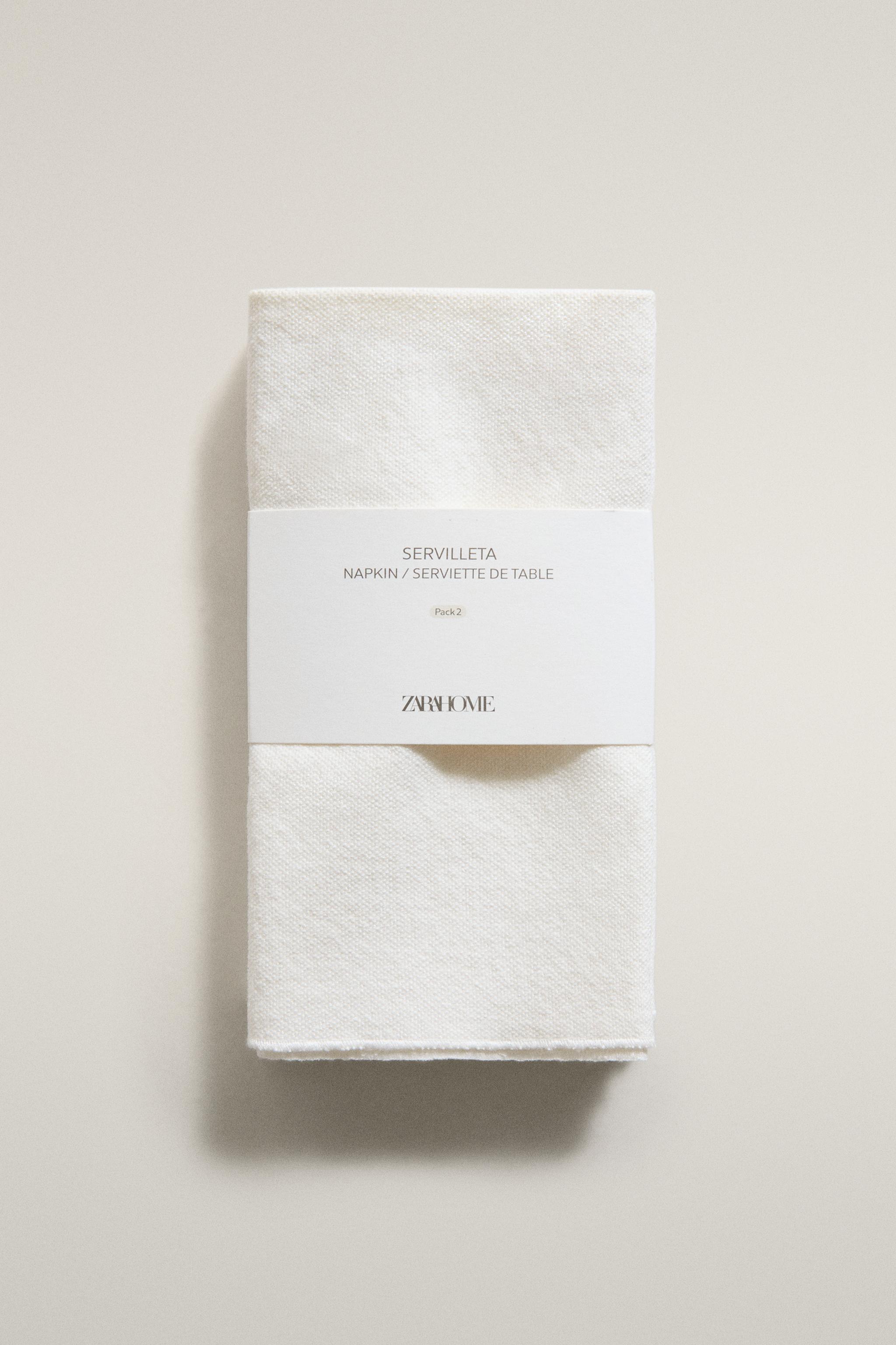 SERVIETTES DE TABLE COTON ÉPAIS (LOT DE 2)