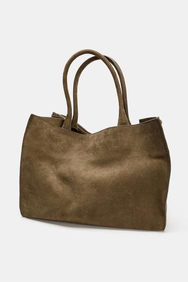 SAC MAXI CITY CUIR - Gris taupe de Zara - Image 5