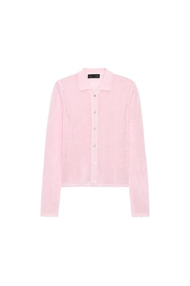 CHAQUETA PUNTO CUELLO POLO - Rosa de Zara