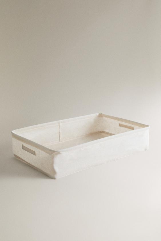 Zaras TEXTILKORG I HARTS - Ljust beige - Bild 0