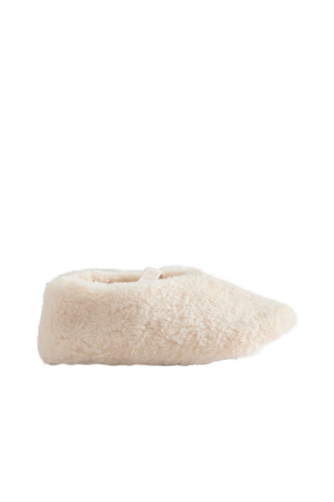 KIDS' FAUX SHEARLING BALLERINAS