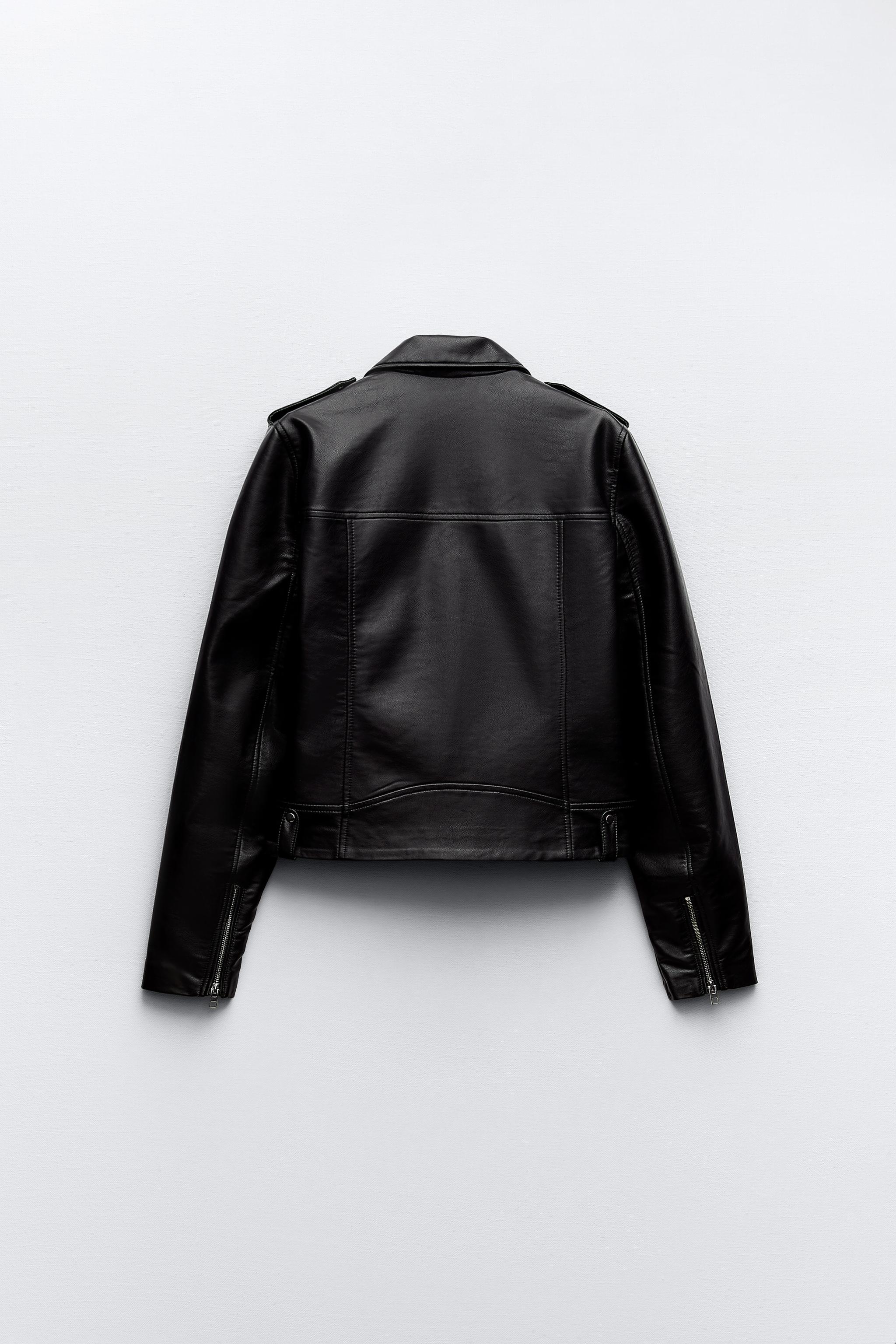 Zara snakeskin best sale biker jacket