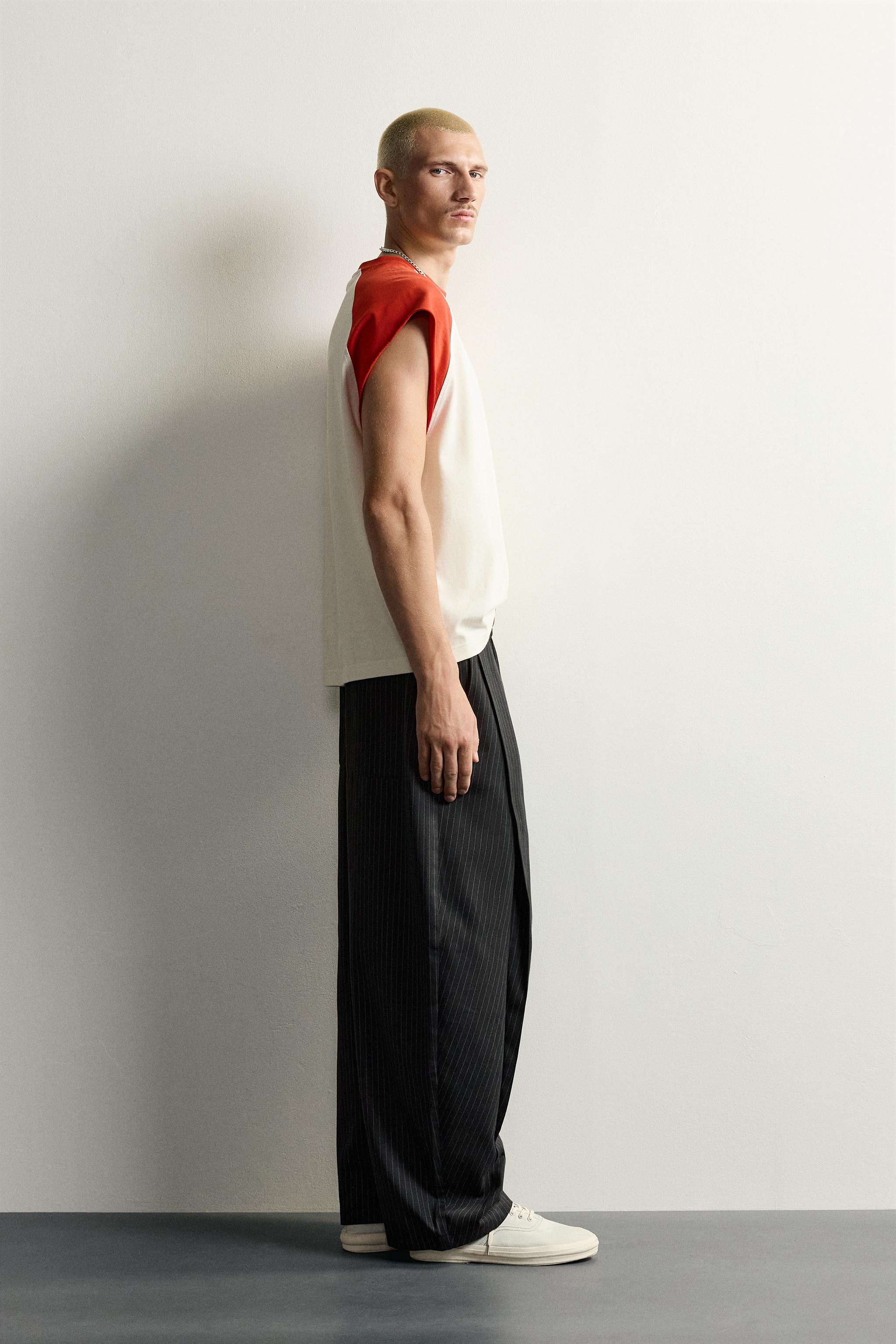 Zara YAN PİLELİ BALON FIT PANTOLON görsel 4