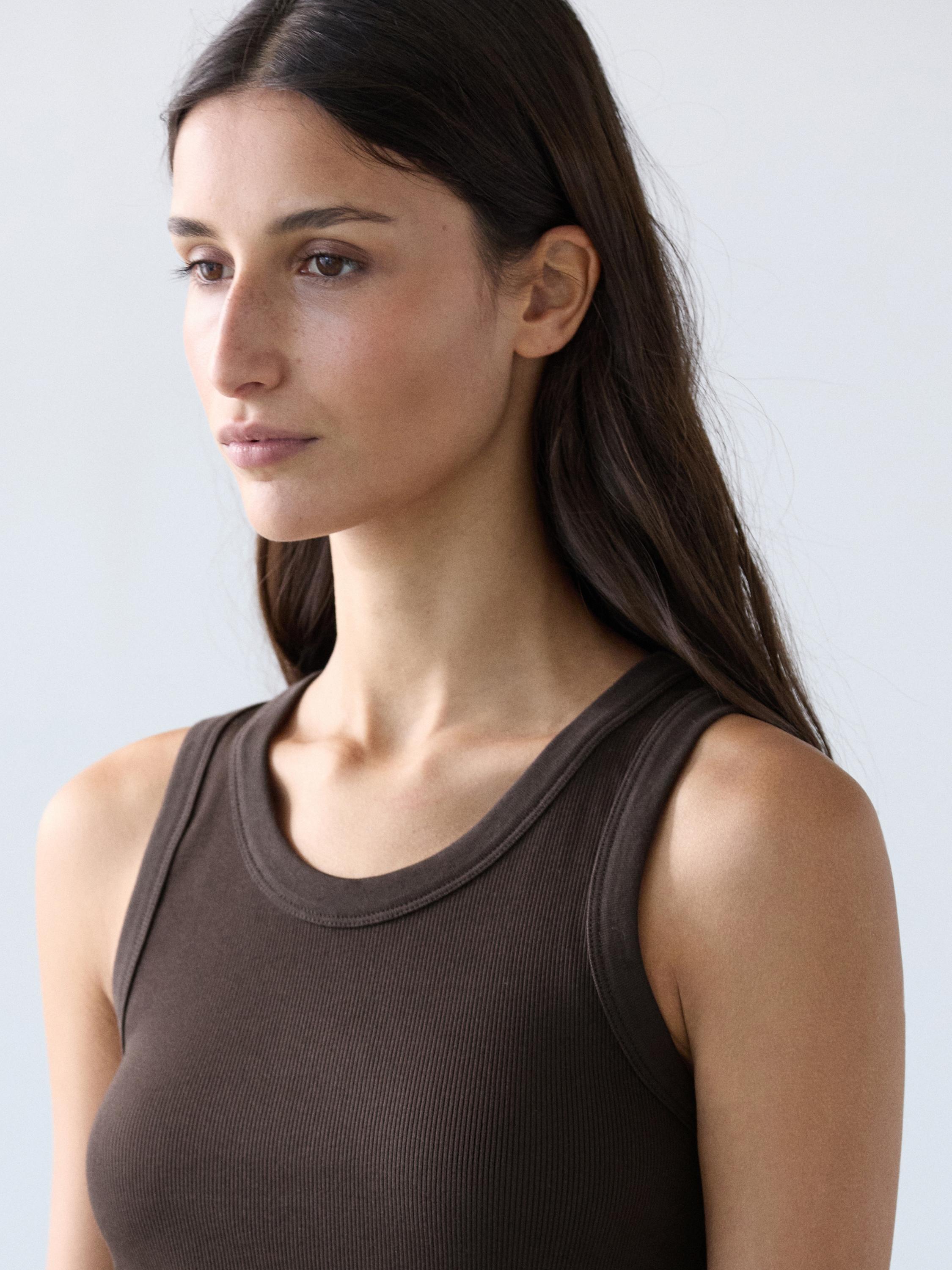 Cotton blend halter top
