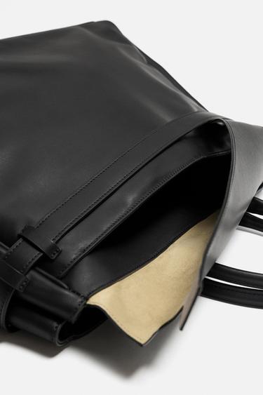 LEDERHANDTASCHE - Schwarz von Zara