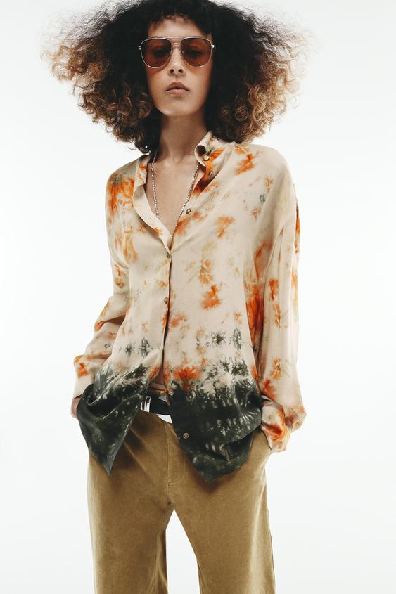 CAMISA ESTAMPADA - TYENARANJA de Zara - Imagen 0