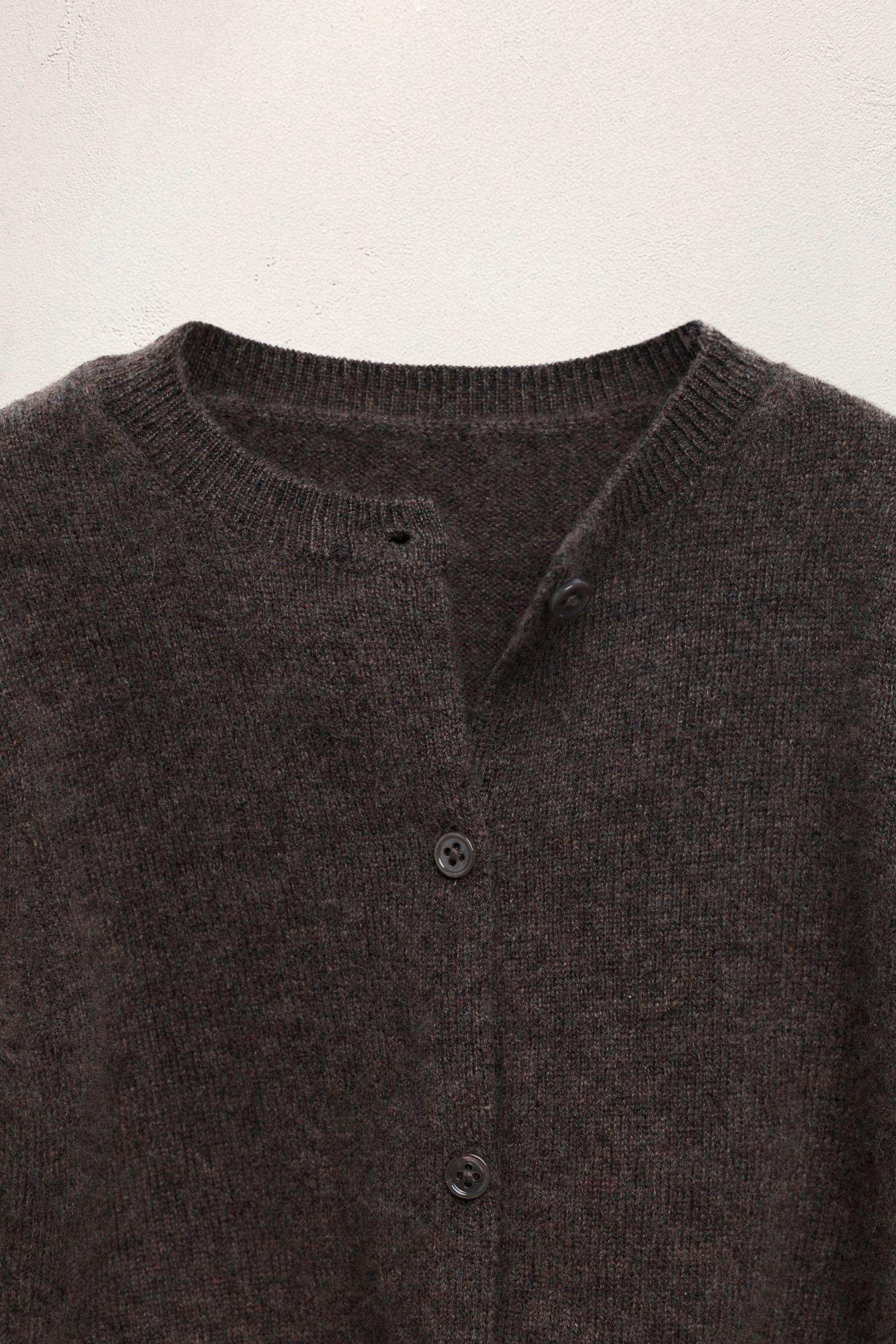 100% CASHMERE CARDIGAN LIMITED EDITION - Brown / Taupe | ZARA