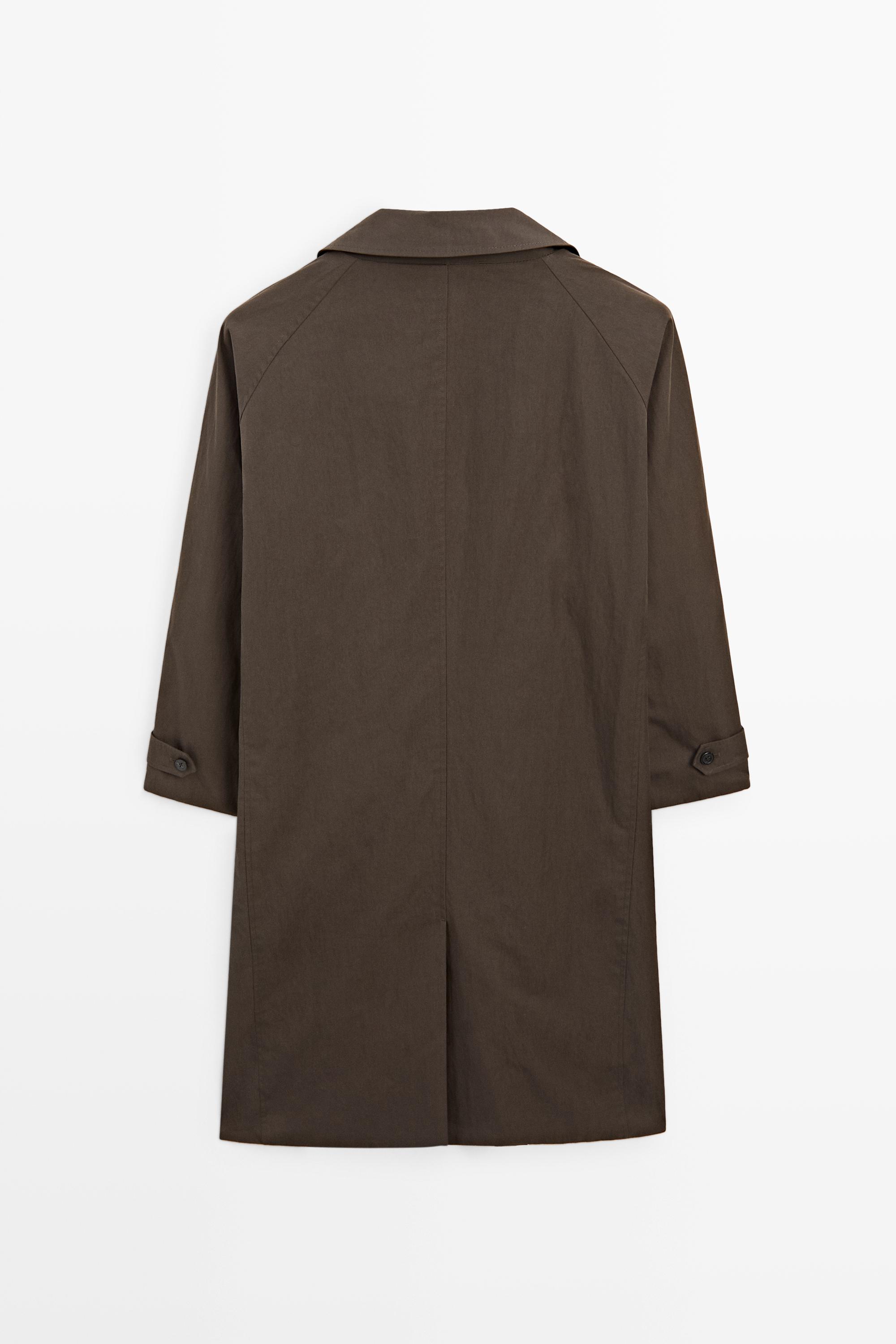 Long reversible trench coat