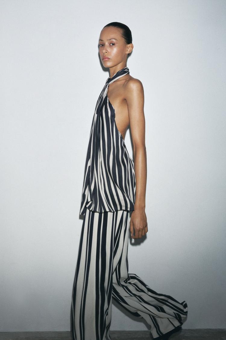 ZW COLLECTION STRIPE HALTER TOP