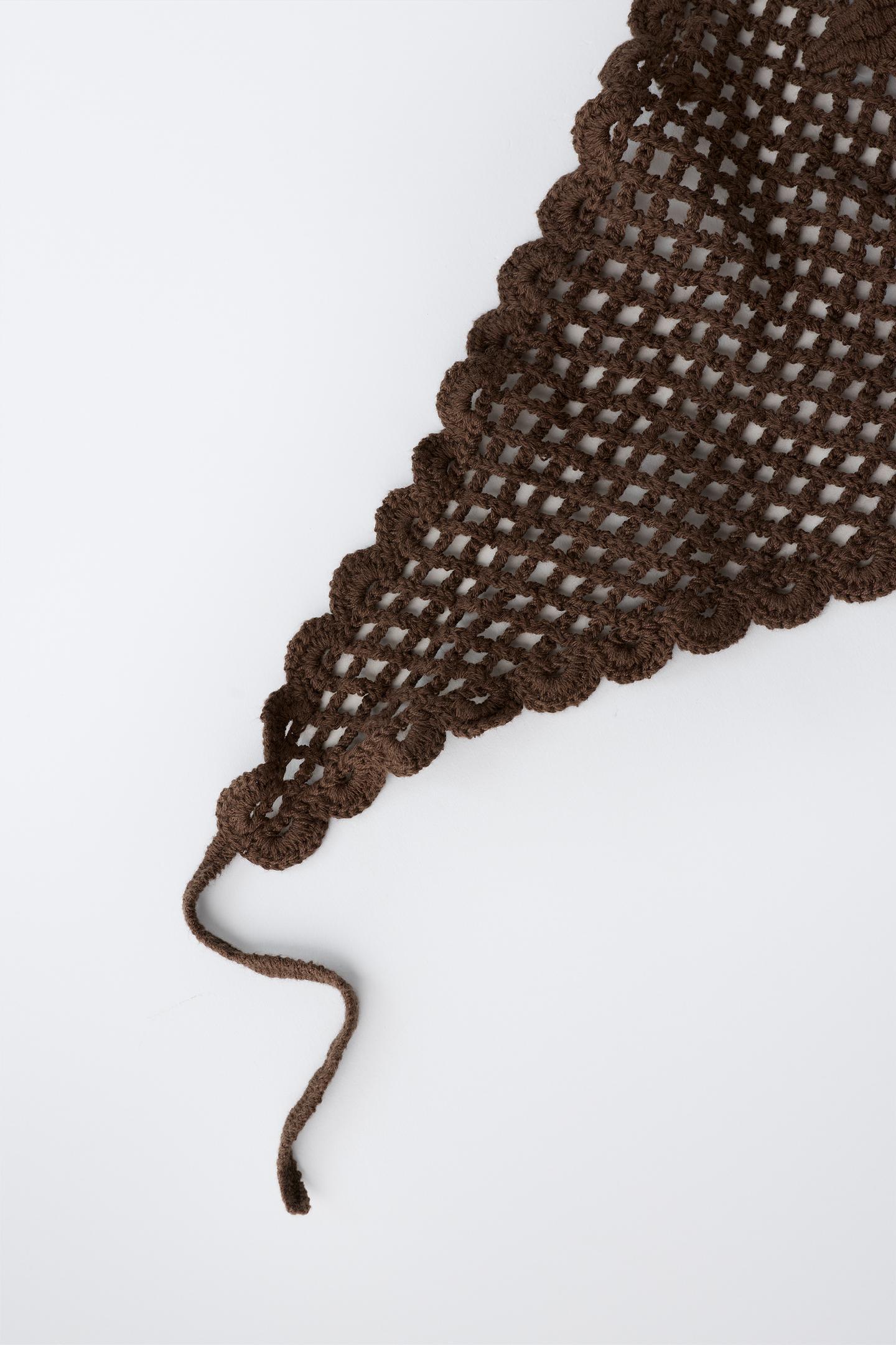 Детские аксессуары для волос Zara Star Crochet Headband, цвет: Коричневый — фото 3