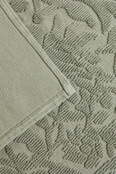 JACQUARD COTTON BATH MAT - Green / Blue by Zara - Image 3