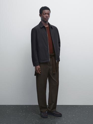 Zara Lightweight water-repellent jacket - Navy blue