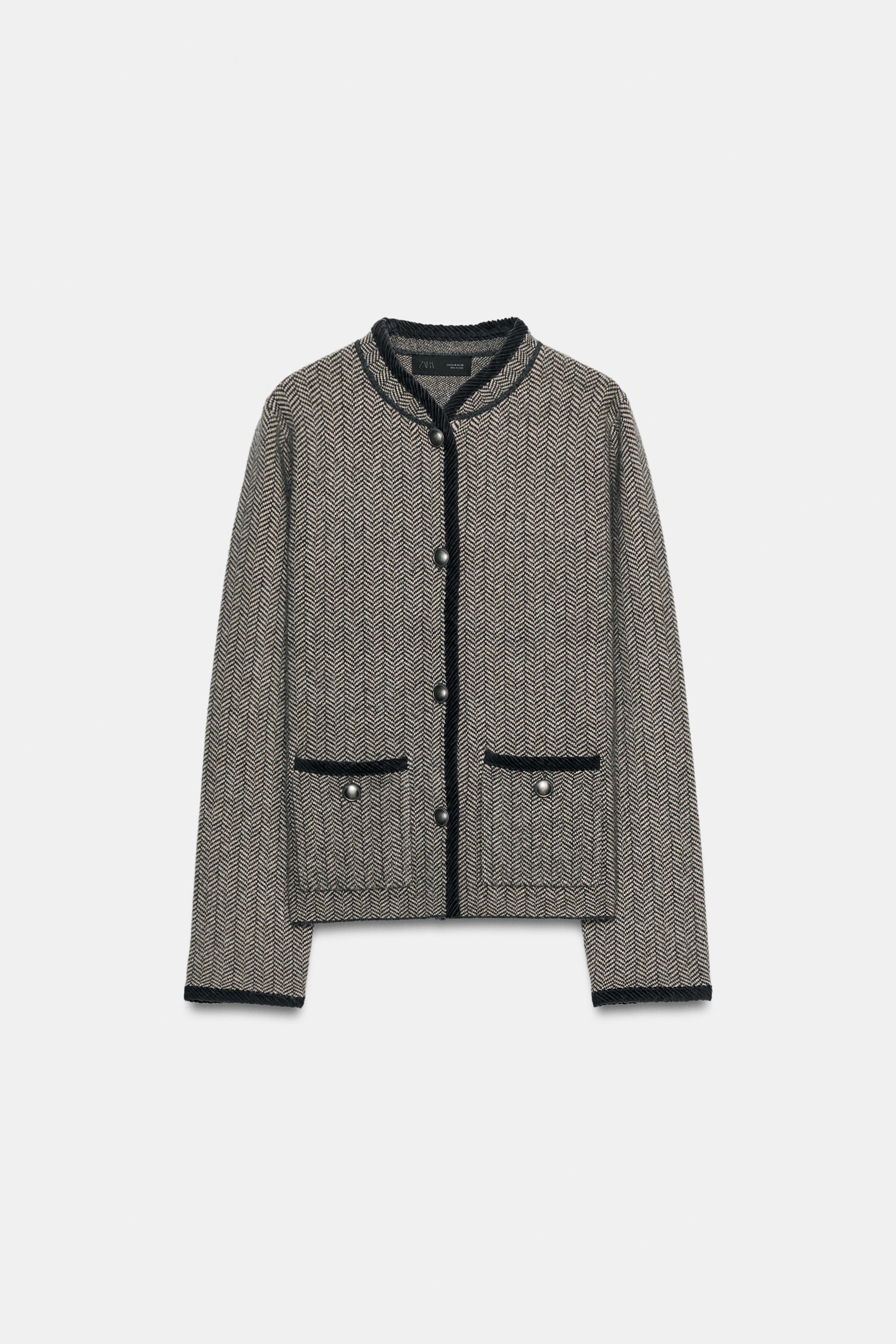 GILET EN MAILLE À CHEVRONS