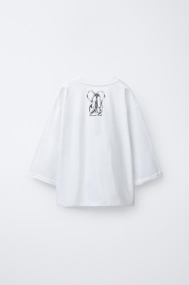 BALLET T-SHIRT - White by Zara - Image 1