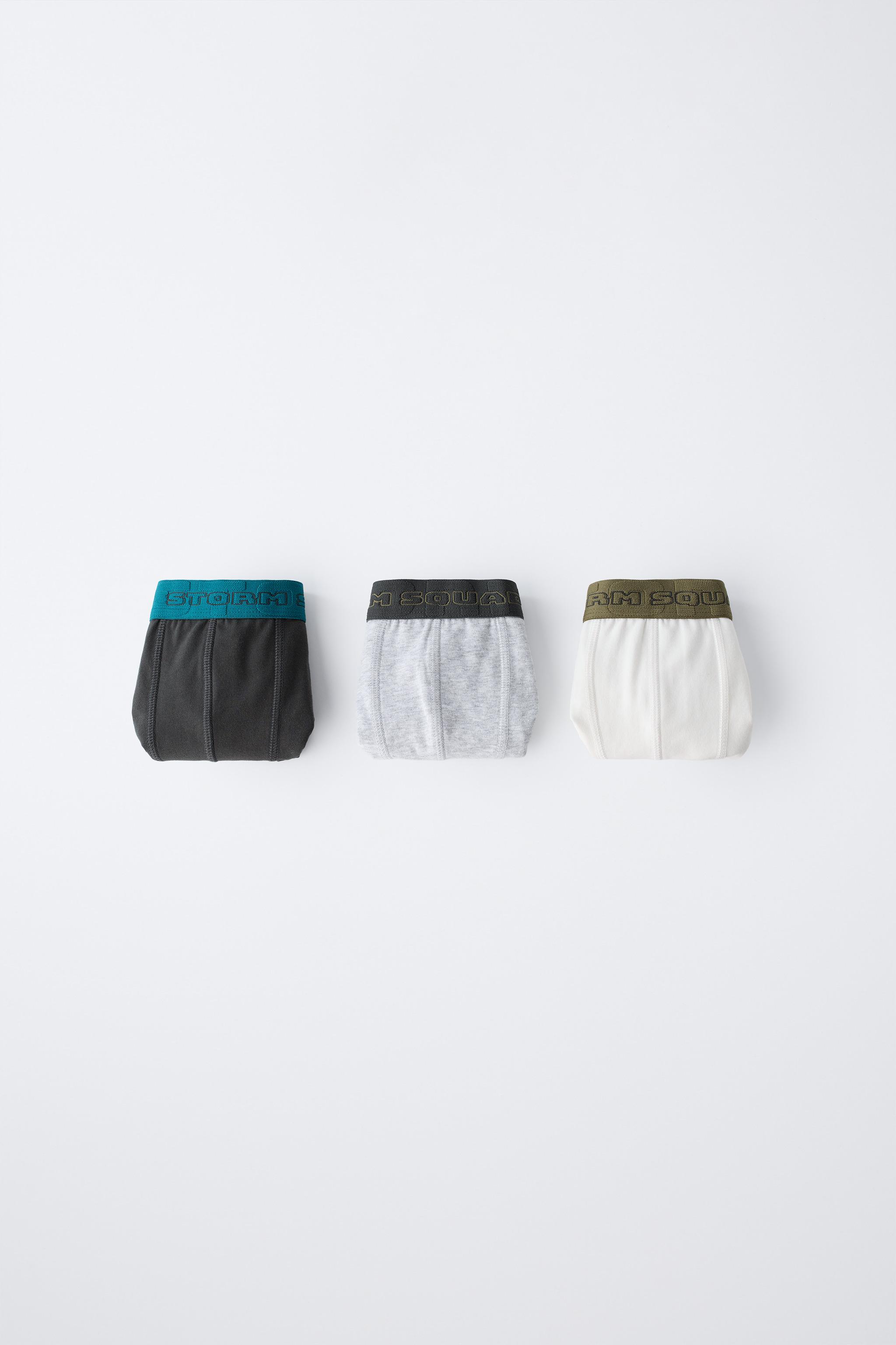 6-14 ANS/ LOT DE TROIS BOXERS À INSCRIPTION EN RELIEF
