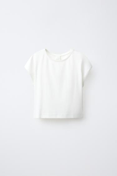 CAMISETA CROP MODAL - Blanco roto de Zara - Imagen 0
