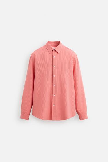 STRIPED SHIRT - Red / Coral by Zara - Image 7