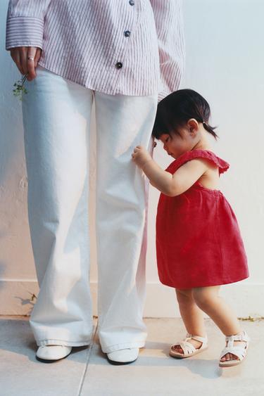 100% LINEN DRESS - Red by Zara - Image 0