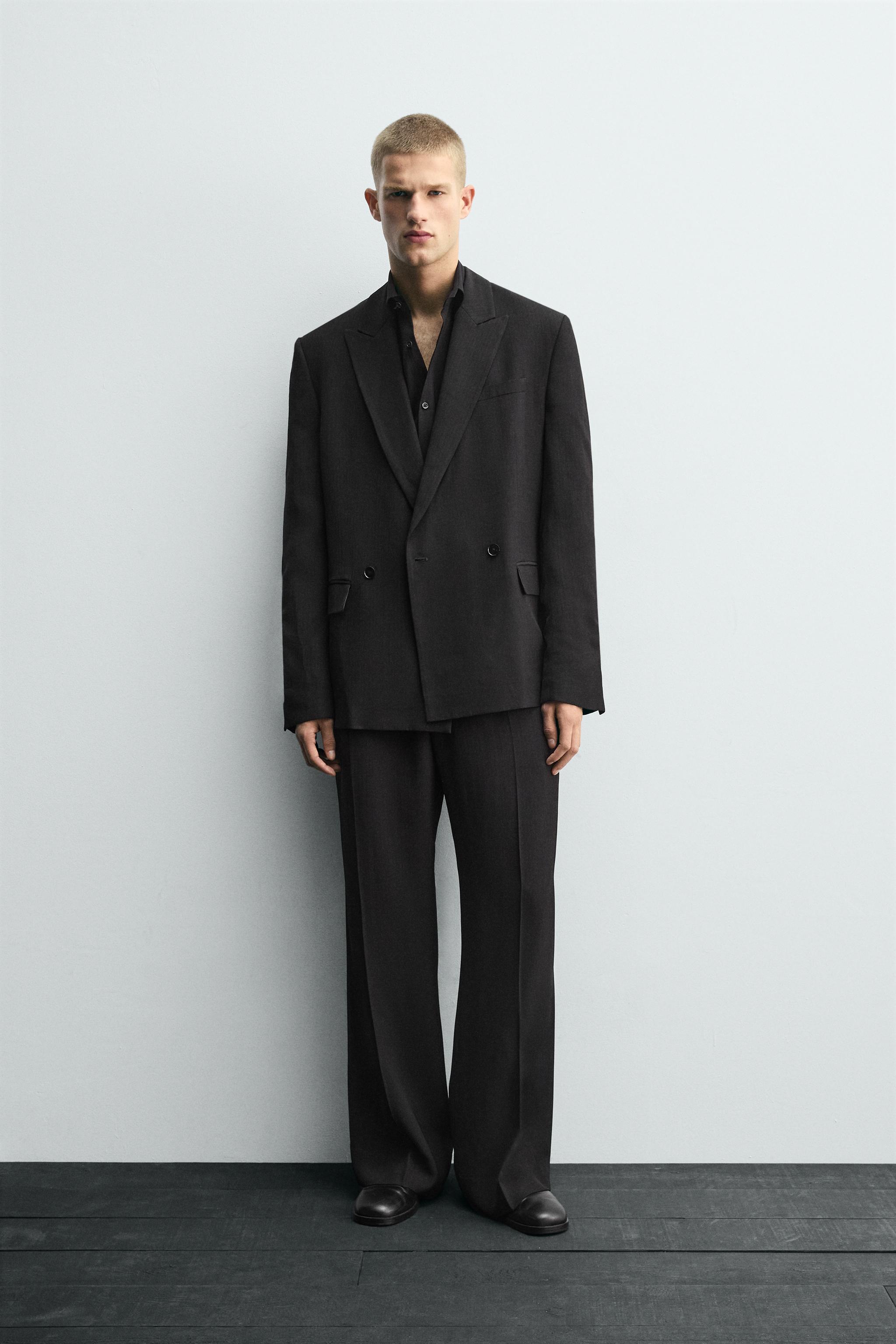 ZARA TRAVELER 出張 スーツ セットアップ グレー　ネイビーセット ZARA - ZARA MAN☆新品☆タグ付き☆ブルー☆セットアップ