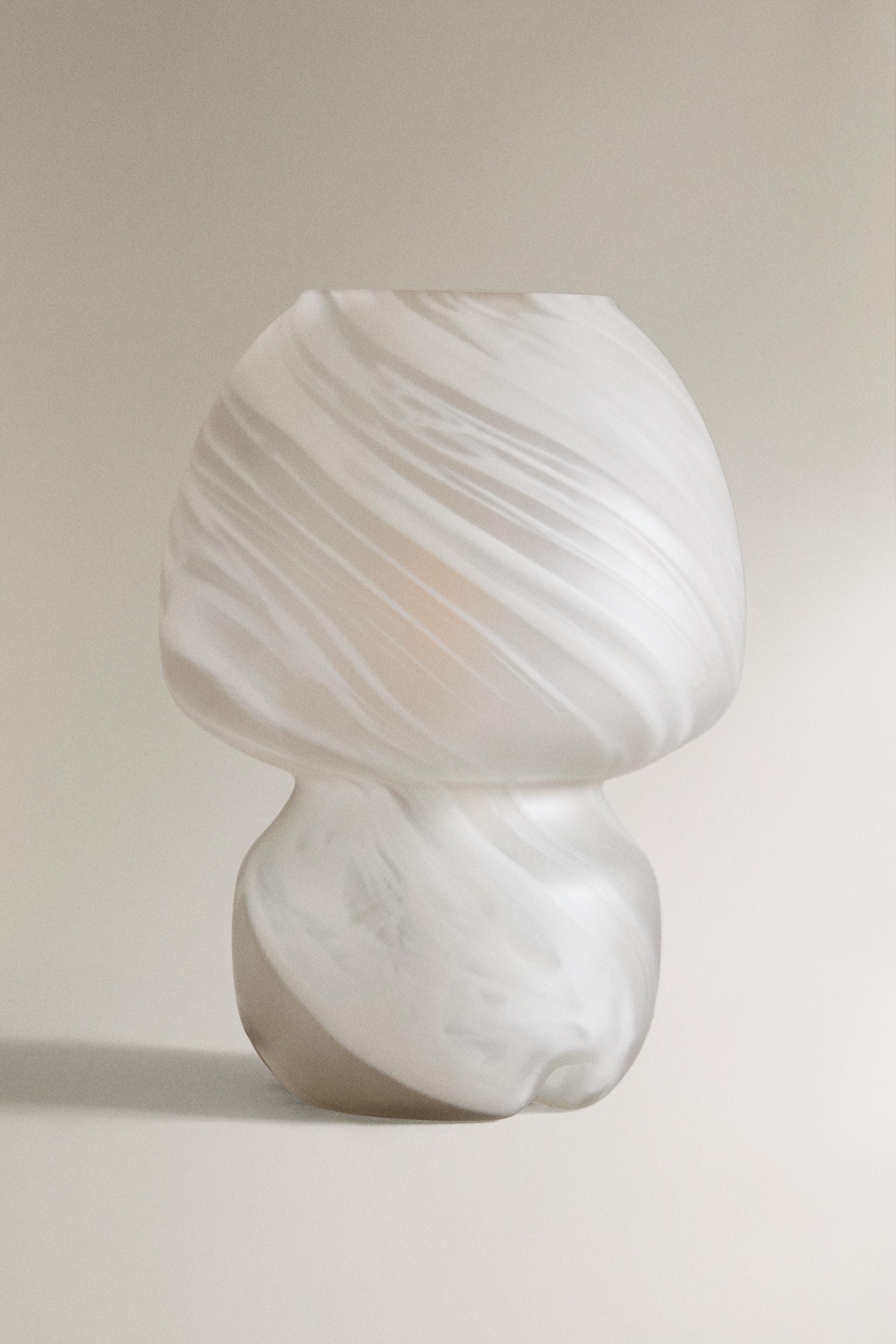 GLASS MUSHROOM TABLE LAMP - White | ZARA Canada