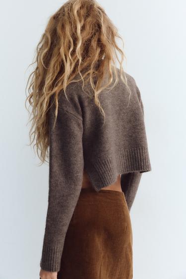 SOFT KNIT CARDIGAN - brown vigore by Zara - Image 3