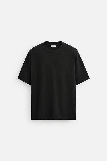 BASIC HEAVY WEIGHT T-SHIRT - Schwarz von Zara